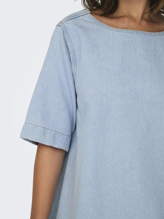 Immagine prodotto Only Abito corto in denim dalla vestibilità voluminosa e dallo scollo rotondo (S)