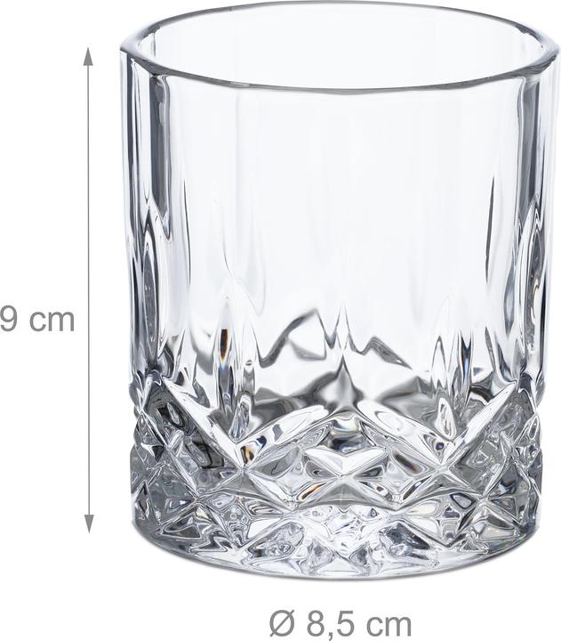 Immagine prodotto Relaxdays Bicchieri da whisky (3 dl, 4 x, Bicchiere da whisky)