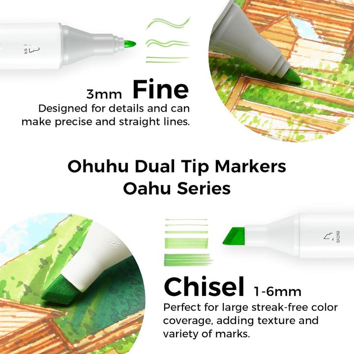 Produktbild Ohuhu Honolulu B Kunstmarker (Mehrfarbig, 40 x)