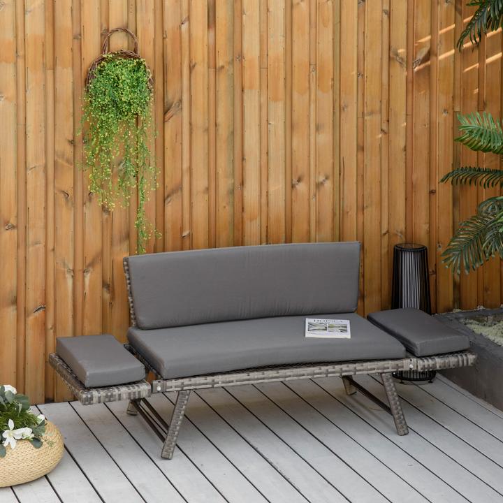 Produktbild Outsunny Gartensofa mit klappbaren Armlehnen
