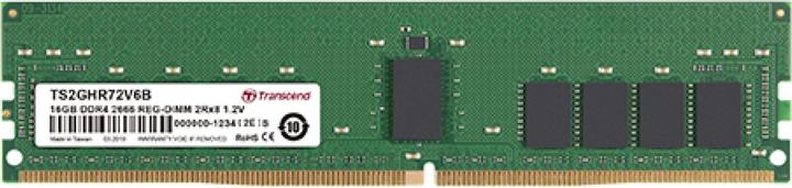 Actual product image Transcend 16GB DDR4 2666 Registered DIMM 2Rx8 1Gx8 CL19 1.2V (2 x 8GB, 2666 MHz, DDR4-RAM, DIMM)