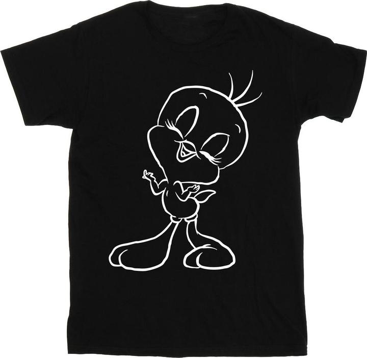 Immagine prodotto Looney Tunes Tweety Pie Outline Maglietta Ampia Donna (3XL)