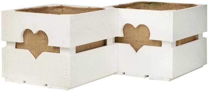 Produktbild Holz Zollhaus Aufbewahrungskiste mit Herzausschnitt, Braun 30 x 30 cm (30 x 30 x 30 cm, 21.60 l)
