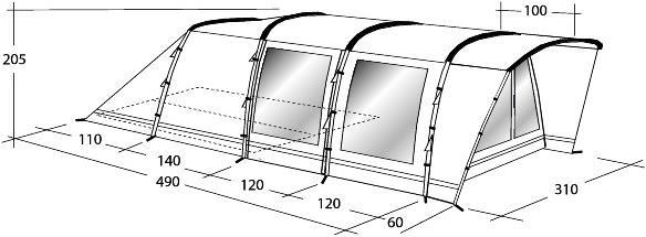 Produktbild Outwell Flagstaff (Tunnelzelt, 14.90 kg, 5 Personen)