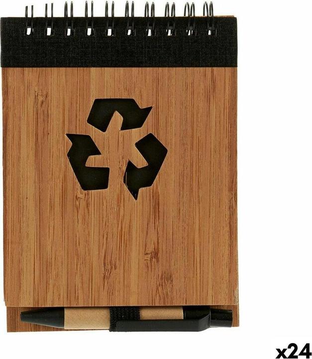 Pincello Mini-cahier d'anneaux avec stylo bambou 1 x 10 x 13 cm (24 pièces) (10 x 13 cm)