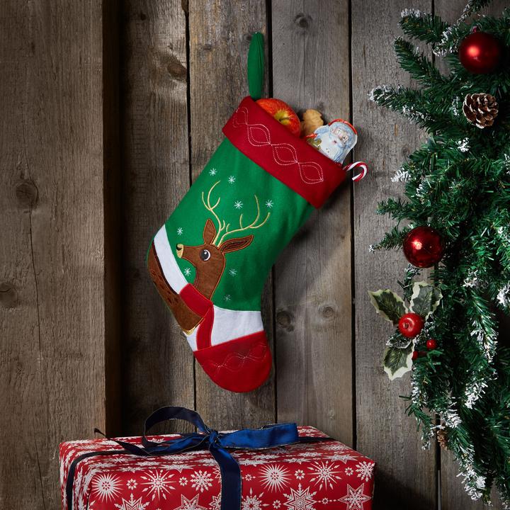 Image du produit tectake Botte de Saint Nicolas avec motif de renne