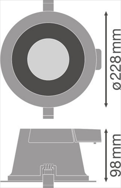 Produktbild Ledvance Downlight Comfort 205 20W 3CCT 3xLichtfarben Ip54Wt (Weiss, Warmweiss, 16 cm, Indoor)
