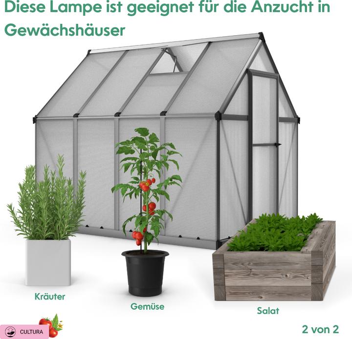 Image du produit Parus by Venso Lampe de croissance GrowLight Quattro 60W, stimulation de la photosynthèse et de la f (LED, 245 V)