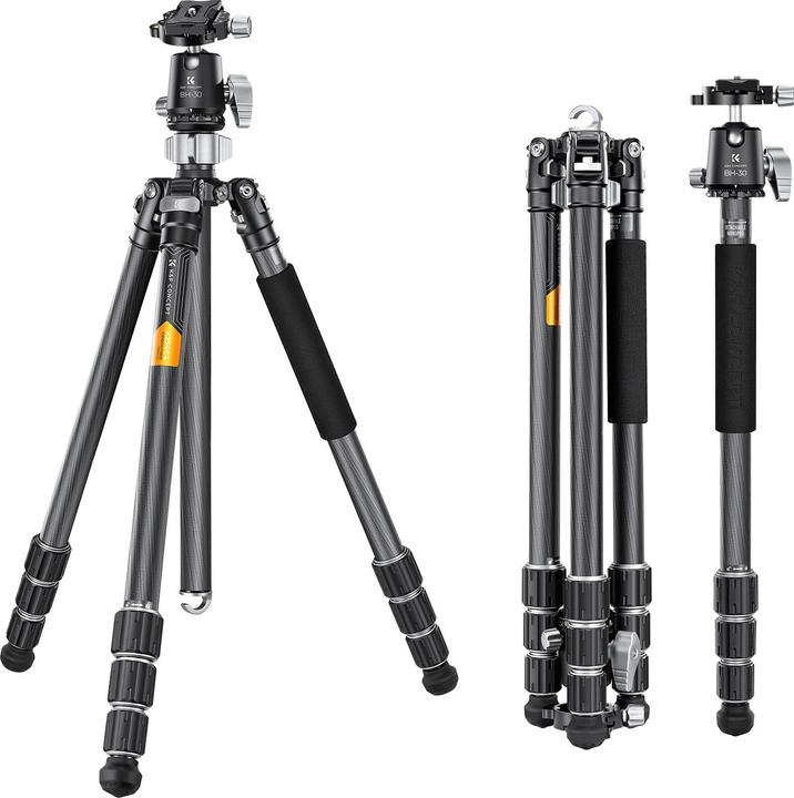 Produktbild K&F Concept Tripod X254C4+BH-30 (Carbon)