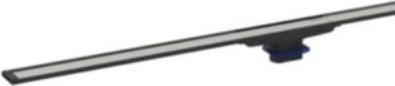 Geberit Shower channel CleanLine 20, length: 30 - 130 cm (finish: brushed metal / dark) (1300 mm)