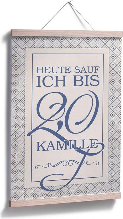 Produktbild Trenddeko Heute sauf ich bis 2,0 Kamille (50 x 75 cm)