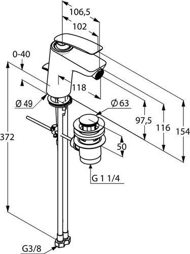 Produktbild Kludi BALANCE Bidet Armatur, mattschwarz
