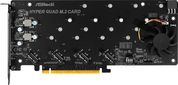 Actual product image AsRock Hyper Quad M.2 Card