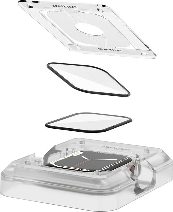 Produktbild Spigen ProFlex EZ FIT Apple Watch 7 45mm 2szt./2pcs AFL04051 Szkło Hybrydowe