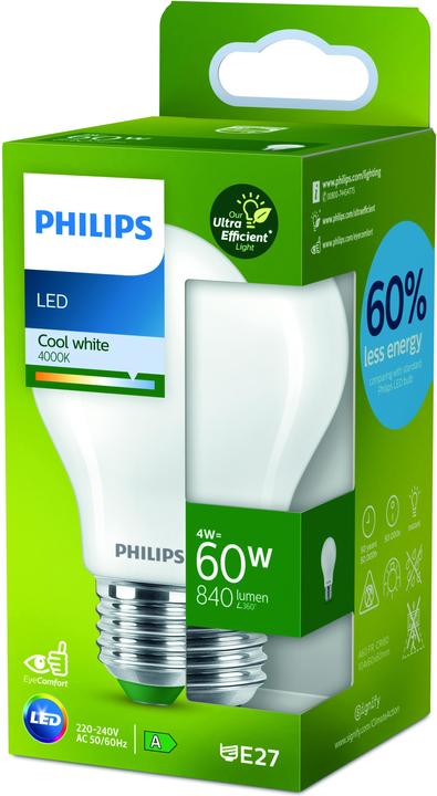 Actual product image Philips LED Classic (E27, 4 W, 840 lm, 1 x, A)