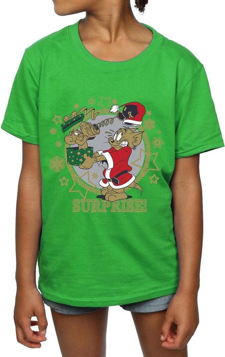 Immagine prodotto Tom & Jerry Christmas Surprise Maglietta Ragazze (140, 146)
