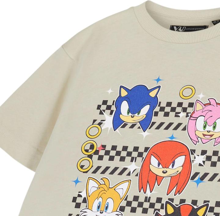 Actual product image Sonic The Hedgehog Boys Group Faces Short-Sleeved T-Shirt (104)