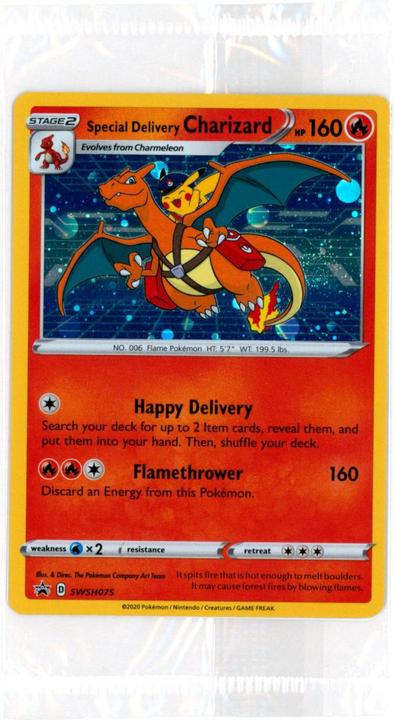 Immagine prodotto Pokémon Special Delivery Charizard SWSH075 - Sword & Shield Promo Sealed - TCG (Inglese, Pacchetto Booster)