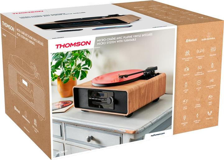 Productafbeelding Bigben MIC300TT bw/hout Microsysteem 60W,schijf 33/45 toeren,FM,BT,CD,USB (Bluetooth, 1x 60 W)
