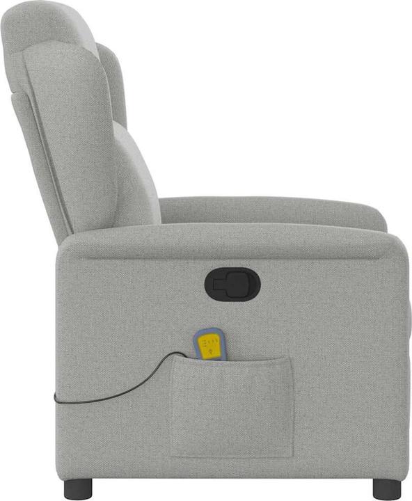 Actual product image VidaXL Massage chair cloud grey fabric