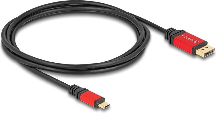 Produktbild Delock USB Type-C™ zu DisplayPort Kabel (DP Alt Mode) 8K 30 Hz mit HDR Funktion 2 m rot (2 m, USB Typ C)