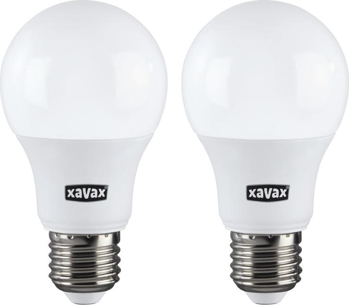 Image du produit Xavax Ampoule LED, E27, 806lm remplace 60W, ampoule à incandescence, blanc chaud, 2 pièces (E27, 8.50 W, 806 lm, 2 x, F)