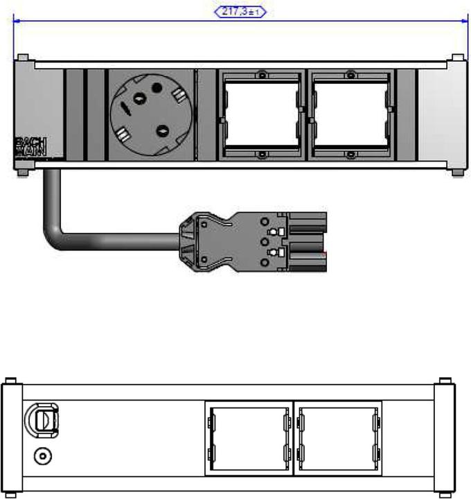 Actual product image Bachmann CONI extension cord (18 x, CEE 7/3, 0.10 m)