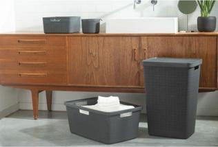 Actual product image Curver Jute Laundry Basket 46L Deep Shadow (46 l)