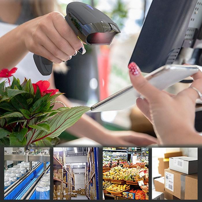 Actual product image Qoltec 50856 Wireless barcode scanner 1D 2D | 2 4 GHz