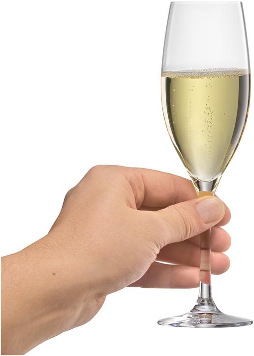 Actual product image WMF Easy Plus champagne glasses set of 6, 250ml, crystal glasses, dishwasher safe (25 cl, 6 Glasses, Champagne glasses)