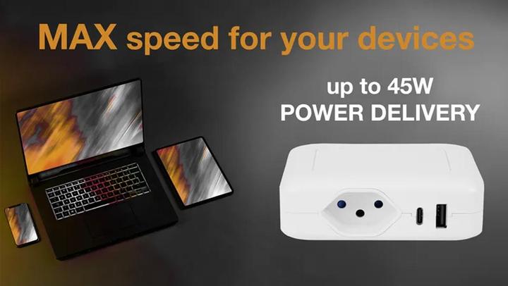 Produktbild Steffen Ladestation IQ (3 x, USB-A, USB-C, Typ 13, 1.50 m)