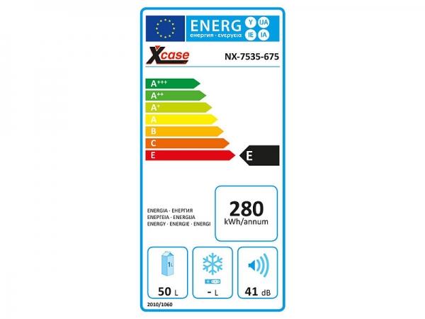 Energie-Label Xcase Thermoelektrische XXL-Trolley-Kühl- & Wärmebox, 12/24 & 230V, 50 Liter (50 l)