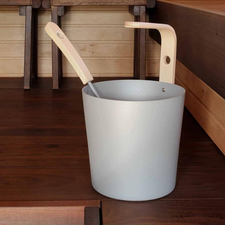 Produktbild OPA Sauna Kübel Earth 6,5L und Kelle, grau