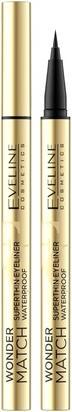 Image du produit Eveline Wonder Match Crayon Eyeliner Waterproof Superthin Noir (Noir)