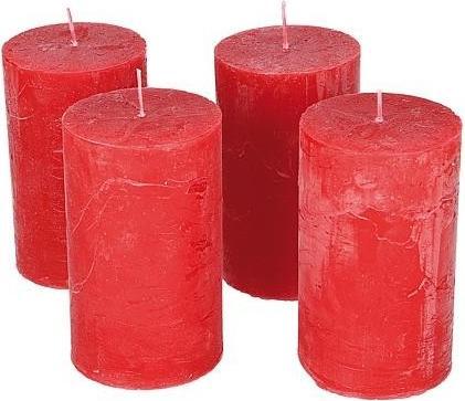 Actual product image Söllner Floristik Pillar Candle 100x60mm red Set of 4 (4 pcs.)
