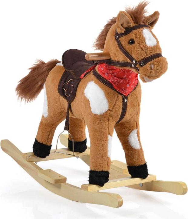 Immagine prodotto Moni Cavallo a dondolo in peluche Thunder con rotelle
