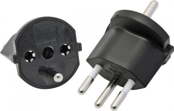 CameraPlus Adapter 220v EU-Stecker an Swiss CH 3-poliger irreversibler Stecker (DC-Stecker)