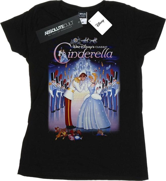 Actual product image Disney Womens/Ladies Cinderella Collage Poster Cotton T-Shirt (XXL)