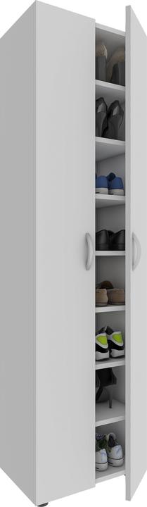 Actual product image VCM XXL Wooden Large Shoe Cabinet Shoe Chest Shoe Rack Boots Large Ulas 8 Compartments (49 x 30 x 173 cm)
