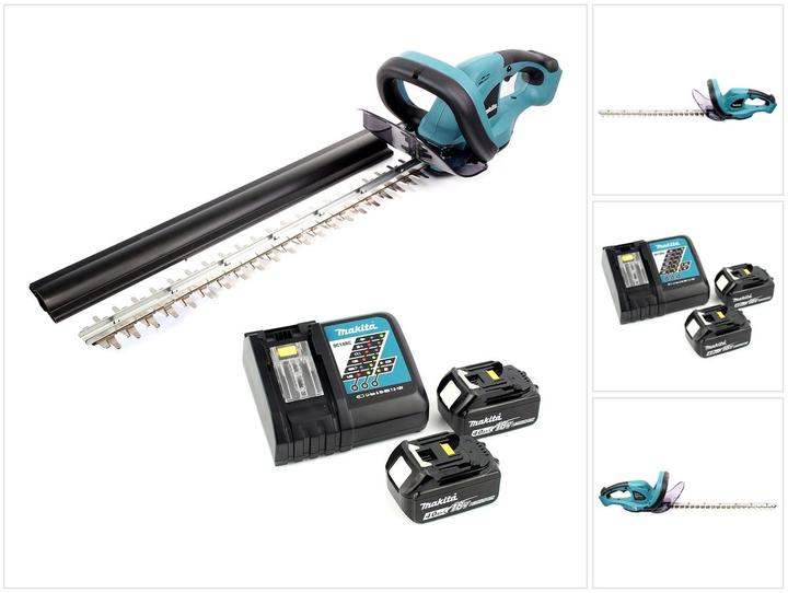 Productafbeelding Makita DUH 523 Accu heggenschaar 18V 52cm met 2x 4.0Ah accu en oplader (Draadloze heggenschaar)