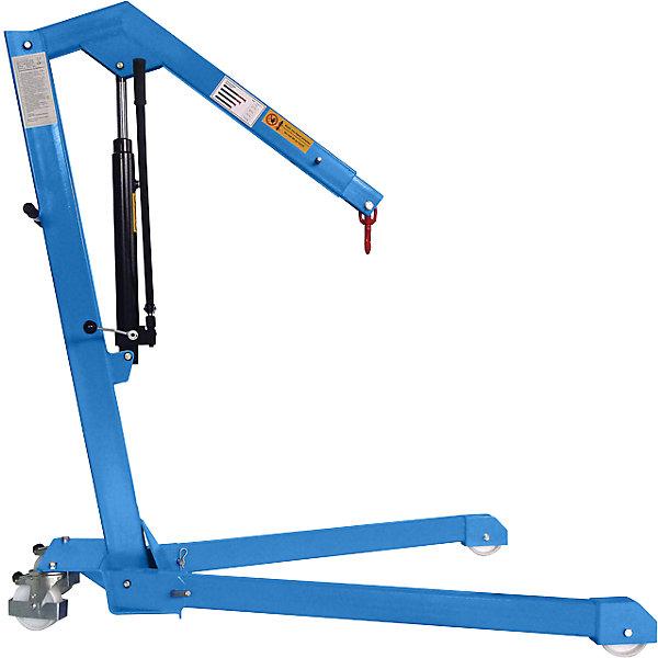 Actual product image Janssen Hydraulik-Technik BLUE workshop crane, max. load 500 kg, angled chassis, double action hydraulic