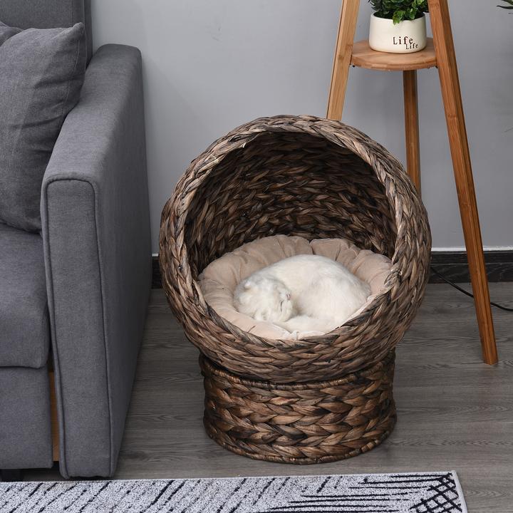 Immagine prodotto PawHut Casa per gatti in rattan intrecciato (Gatto)