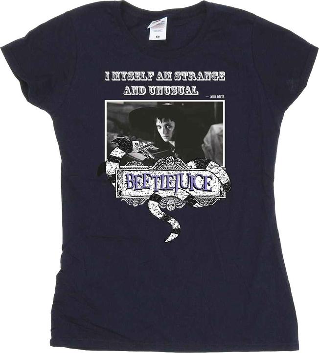 Actual product image Beetlejuice Womens/Ladies Strange And Unusual Cotton T-Shirt (XL)