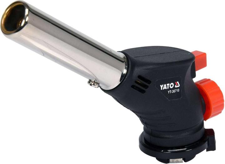 Produktbild Yato Profi Gaslötbrenner mit Piezo-Zündung | EN417-Anschluss | 1 kW | 1000°C | Bunsenbrenner Lötbren