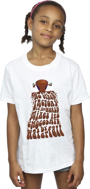 Actual product image Willy Wonka & the Chocolate Factory Girls Chocolate Waterfall Cotton T-Shirt (152, 158)