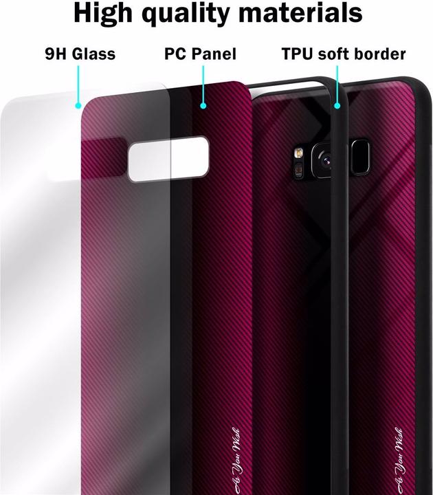 Immagine prodotto Cadorabo Copertura di vetro a strisce in TPU (Samsung Galaxy S8+)