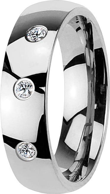 Produktbild Star Piercing Ring silber mit drei Kristallen (ohne MessingChirurgenstahl 316L, Titan G23ohne Messing)