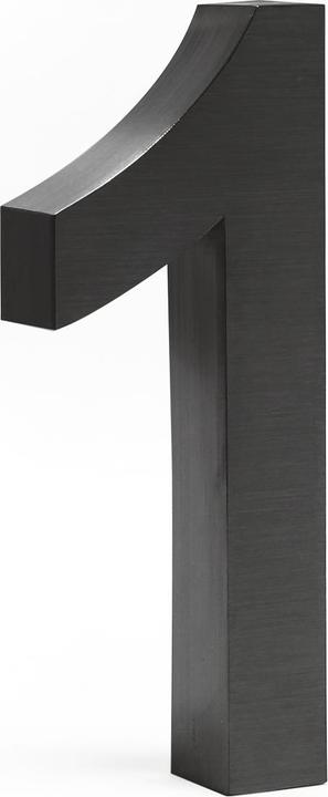 Produktbild Wiltec Hausnummer 1 Edelstahl Hausnummer modern 3D-Design rostfrei