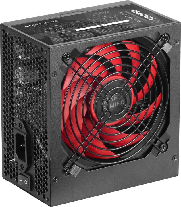 Produktbild Mars Gaming Alimentation ATX MPIII - 750W (Noir/Rouge) (750 W)