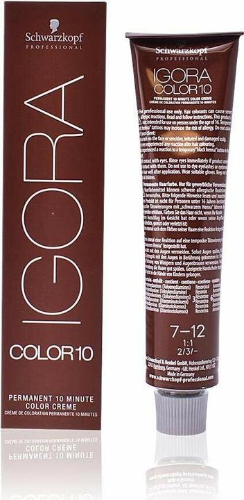 Actual product image Schwarzkopf Professional Igora Color10 Hair Color (7-12 Medium Blonde Cendré Ash)